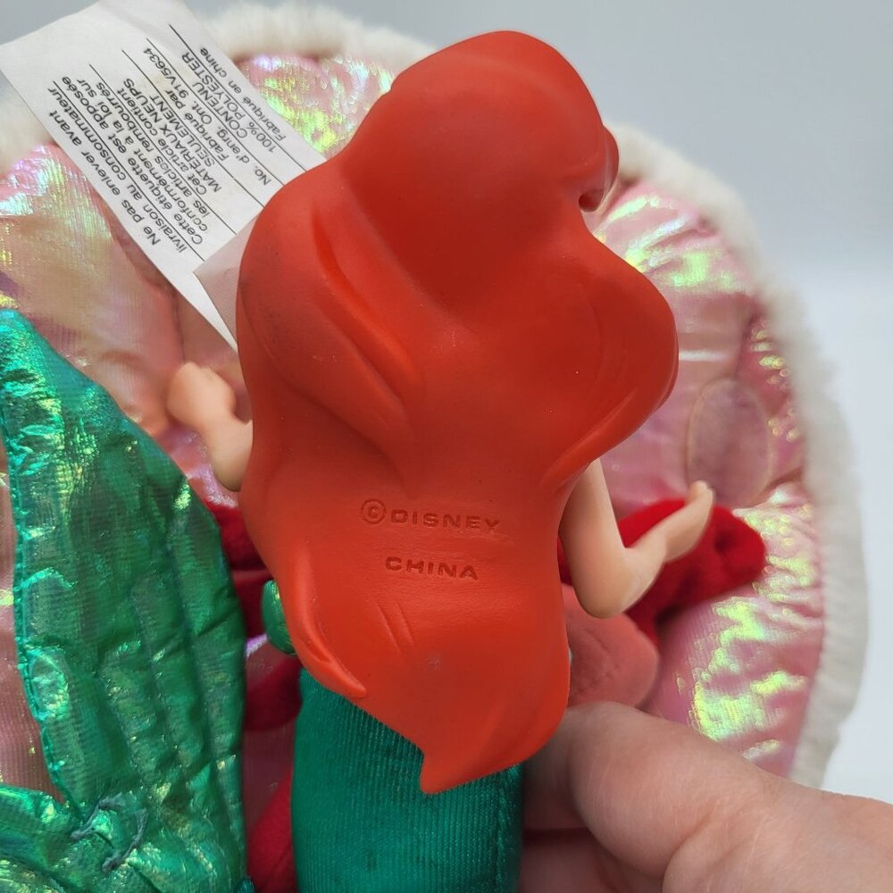 1997 VTG Rare Disney The Little Mermaid Stick Puppet Clamshell Sebastian Ariel - Picture 7 of 12